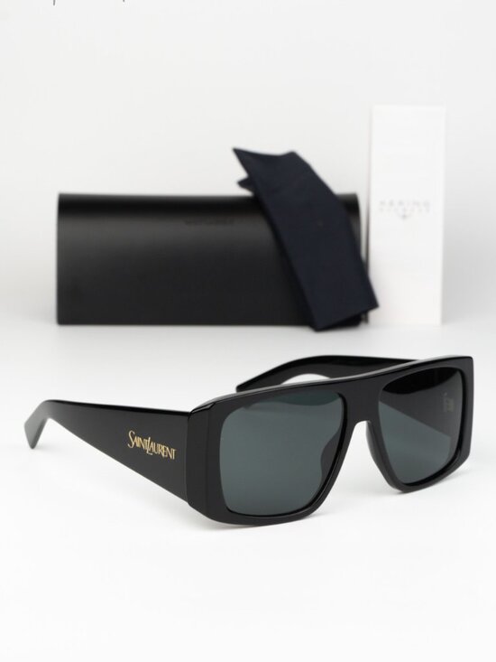 Saint Laurent Accessories - Saint Laurent Women Sunglasses Black Grey Square SL832 001 NEW AUTHENTIC